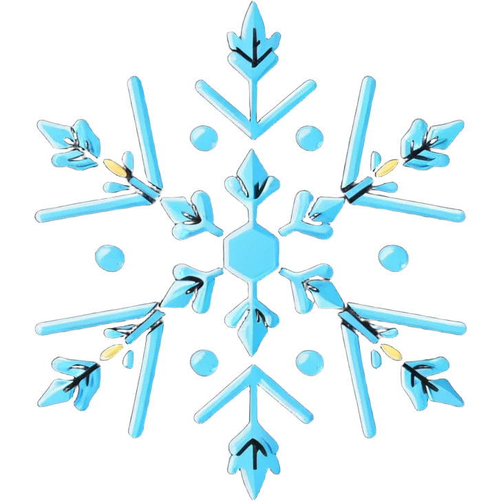 Cute snowflake with icicles emoji