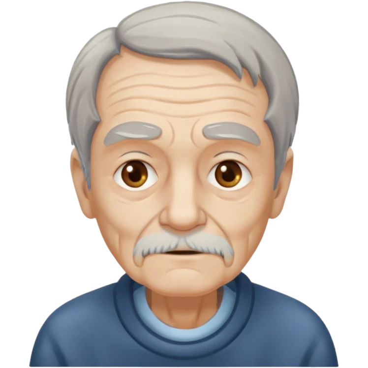 sitting weak old man  emoji