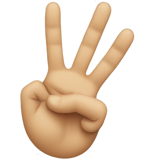 upside down hand peace sign emoji