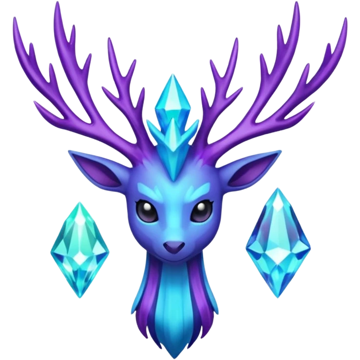 Pokemon legendary purple and cian crystal xerneas emoji