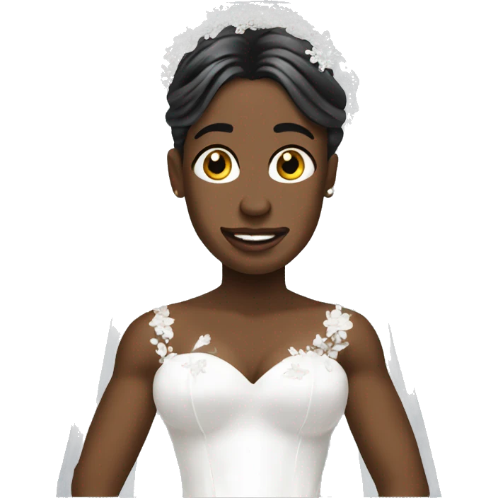 Travis scott as a Emoji wearing a bride dress emoji