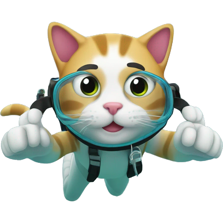 cat snorkeling emoji