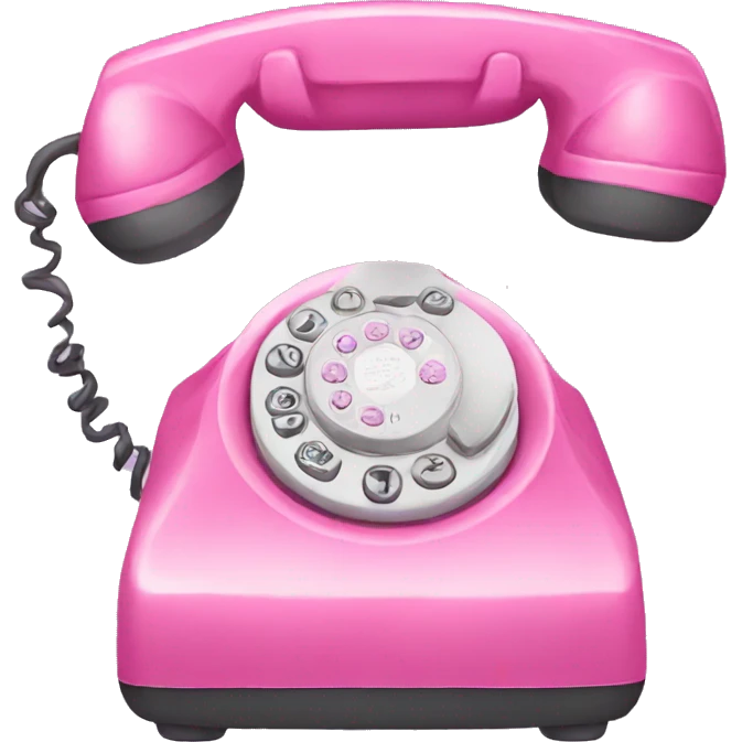 Pink phone emoji