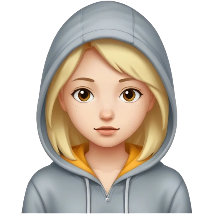 Girl wearing a houdie  emoji