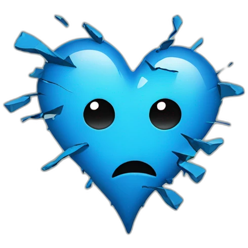 Broken blue hearr emoji