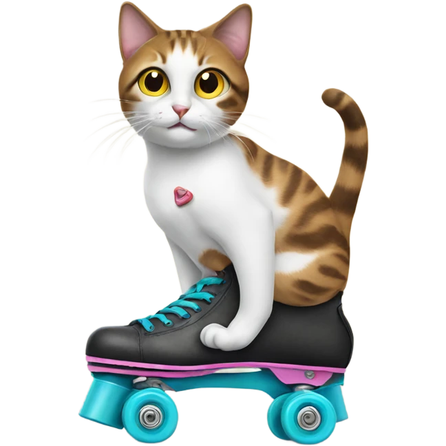 Cat on roller skates  emoji