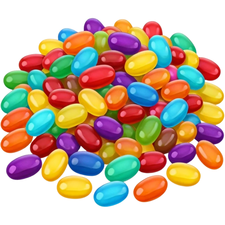Happy jellybean emoji