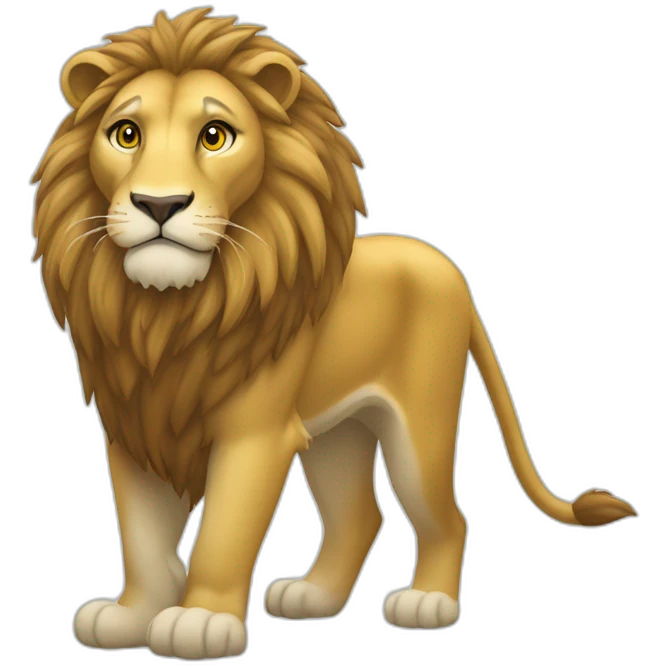 Un lion sur du botcoin emoji