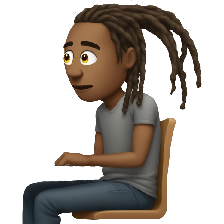 guy-with-dreads-sitting-at-computer-with-really-bad,-forward-leaning-posture emoji