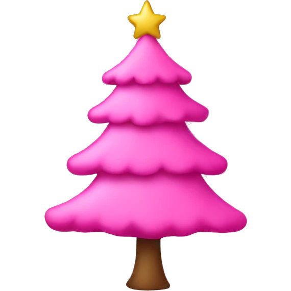a pink christmas tree  emoji