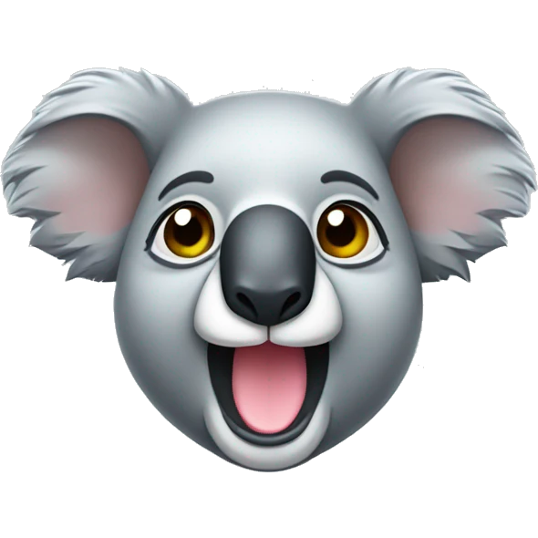 happy koala head emoji