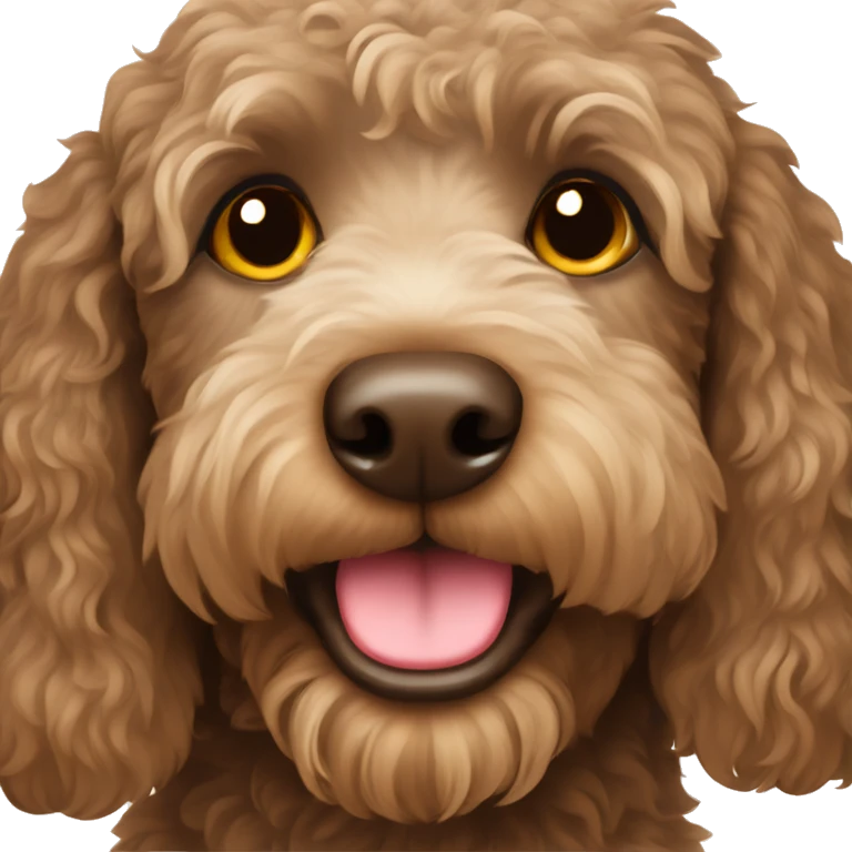 Brown labradoodle  emoji