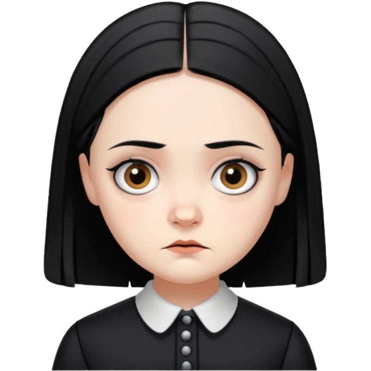 An emoji of Wednesday Addams emoji