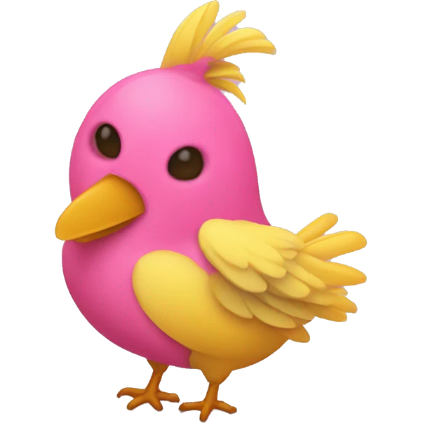 conejito rosado, pollito amarillo emoji