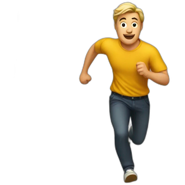 a man with a lot of girl running after him emoji
