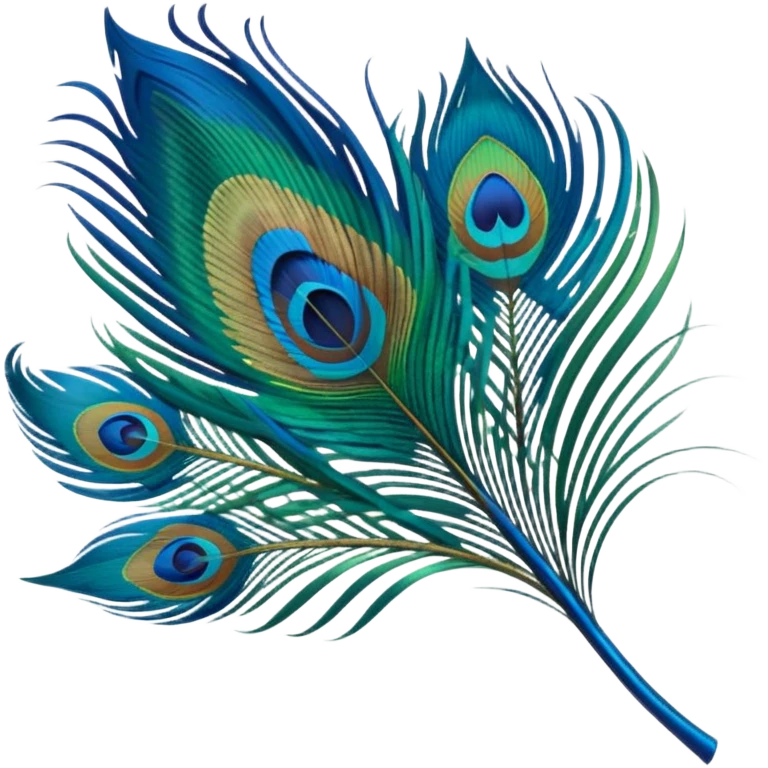 Emoji of peacock feather emoji
