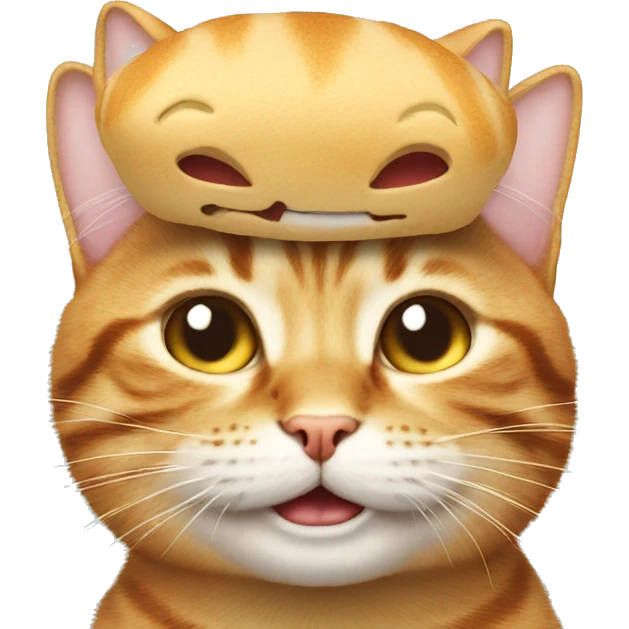 Laughing emoji with cat on head emoji