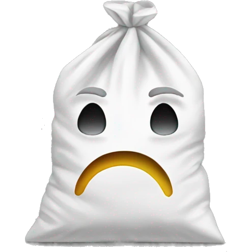 White dust in bag emoji