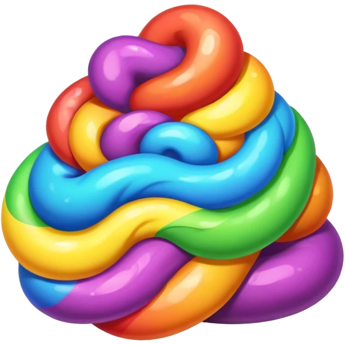 Rainbow poop emoji