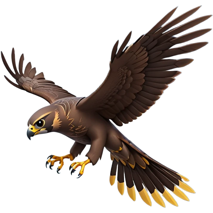 cinematic-falcon-realistic-full-body-diving-emoji,-sleek-aerodynamic-frame-plummeting-through-the-air-with-lightning-speed,-razor-sharp-talons-poised-for-the-strike,-feathered-wings-angled-for-maximum-precision,-keen-dark-eyes-locked-onto-its-prey,-patterned-grey-and-white-feathers-glinting-in-the-sun,-simplified-yet-realistic-focused-features,-highly-detailed,-glowing-with-a-sharp-intense-aura emoji