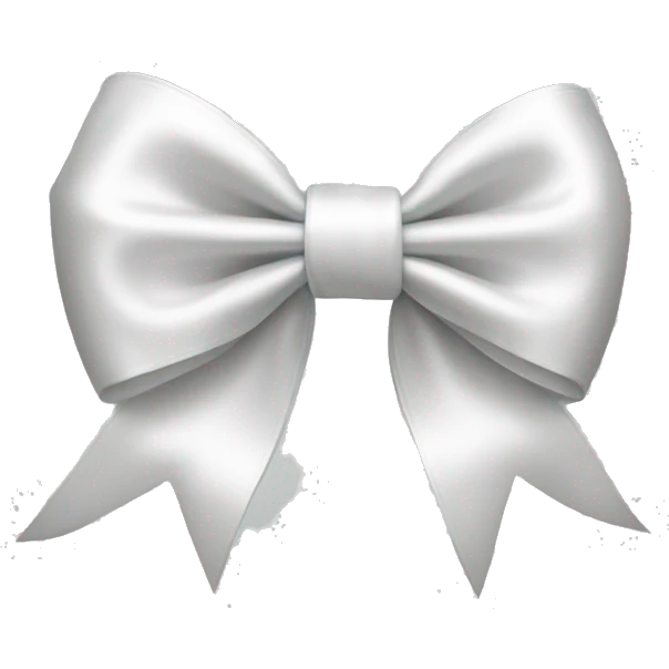 white satin bow emoji