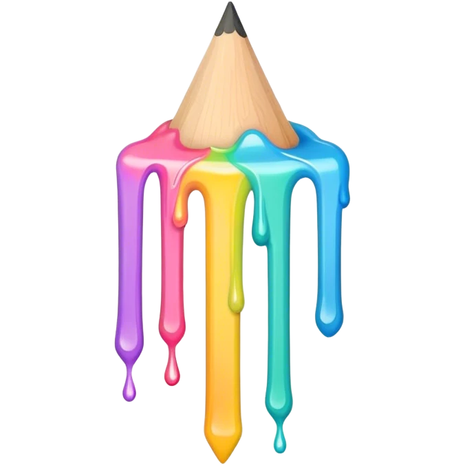 pastel melted pencil emoji