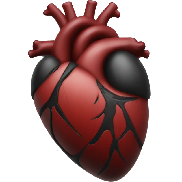 Black anatomic heart emoji