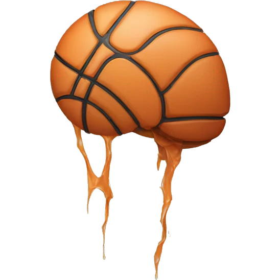 Basketball brain head emoji