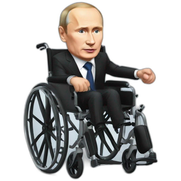 Meatcube vladimir putin small jumping wheelchair emoji