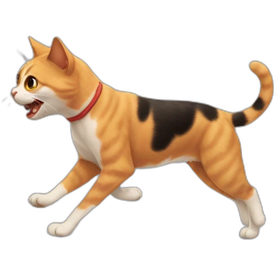 cat running away from dog emoji