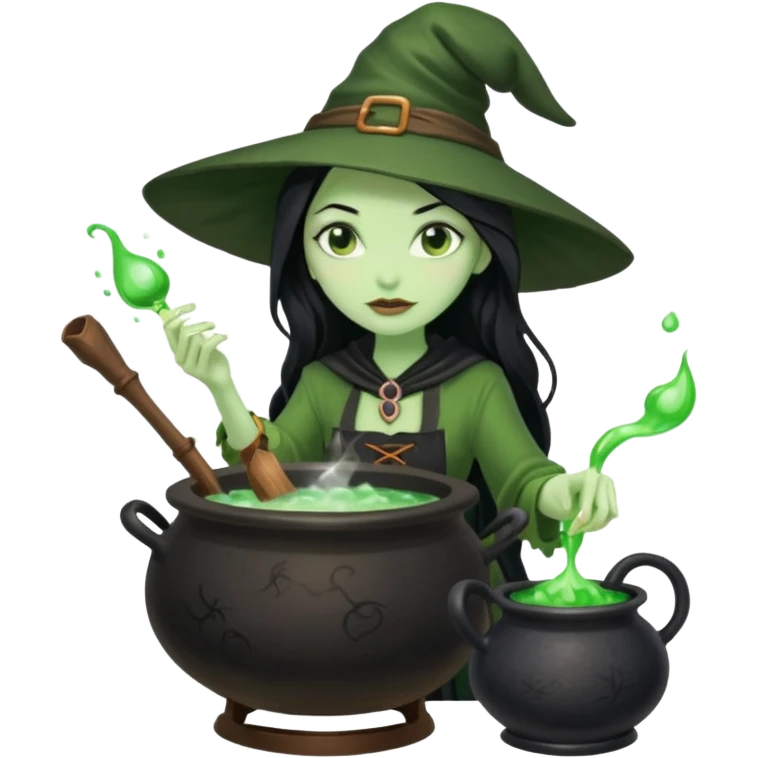 green witch cooking potion emoji