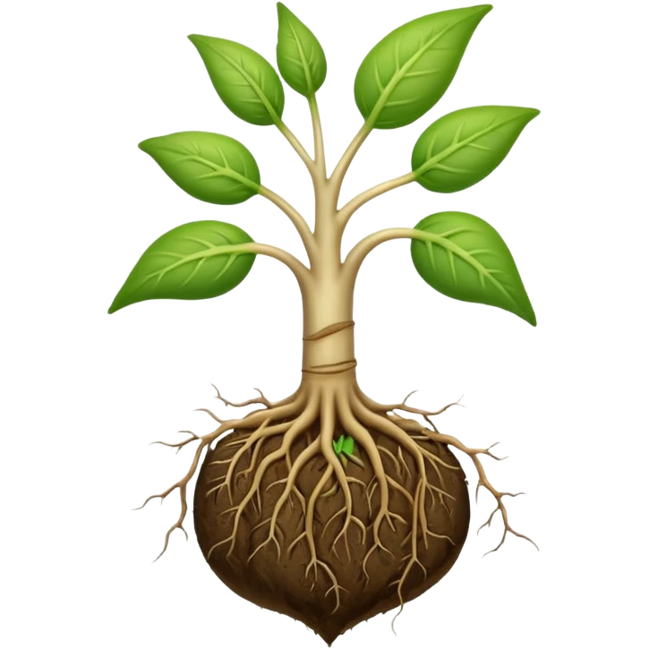 seed sprouting root and shoot emoji