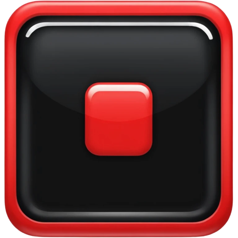 Прямоугольник чёрного цвета с красной обводкой.  Внутри прямоугольник текст "Перерыв" emoji