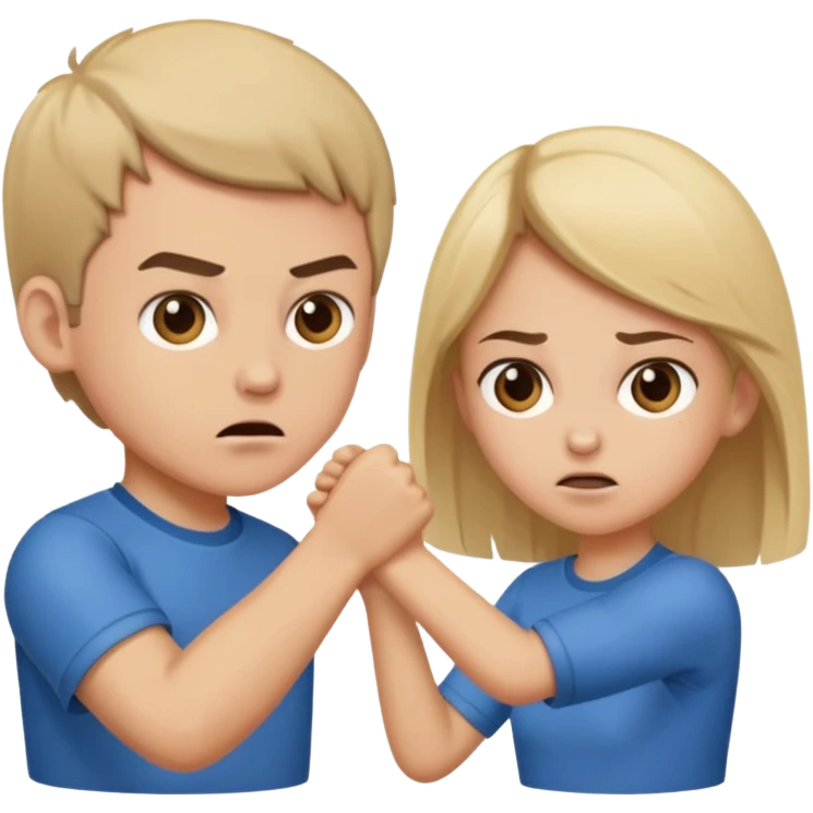 brother and sister fighting  emoji