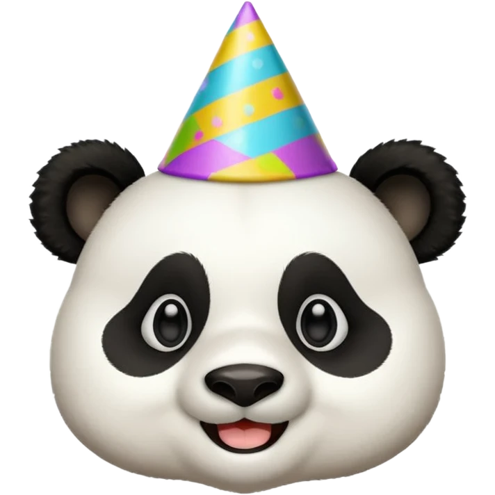 Panda with party hat emoji