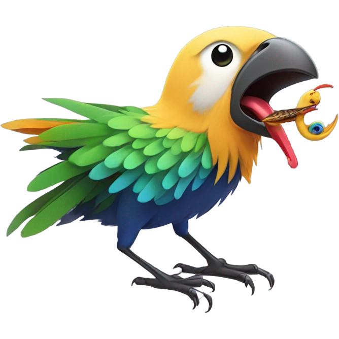 A bird catches the worm emoji