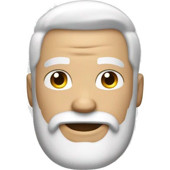 Muscled guy with white hair and beard curling  emoji