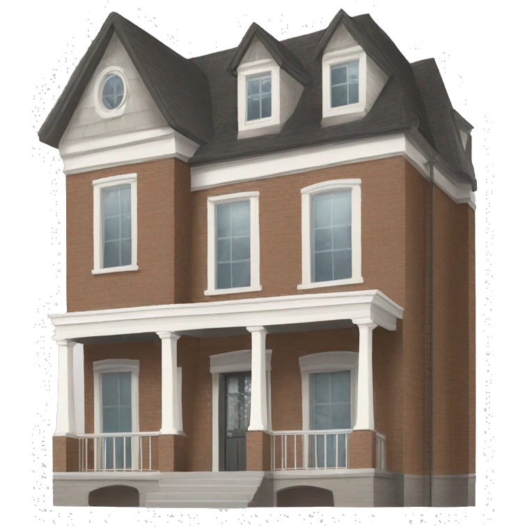 facade plan / drawing of a house emoji