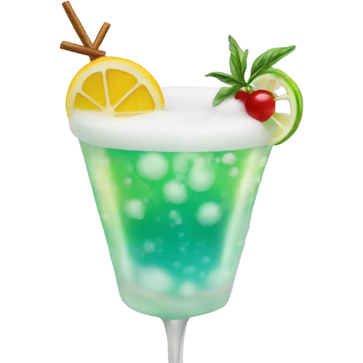 cocktail with foam emoji