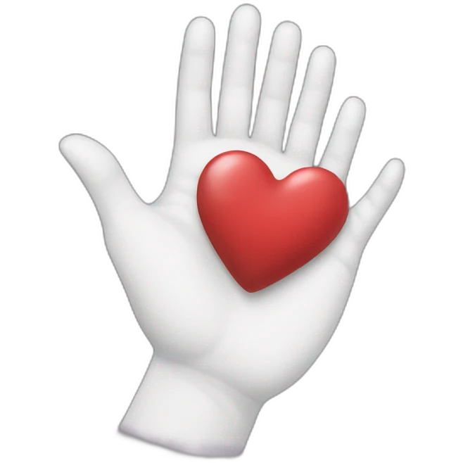 Human hand drawing a heart emoji