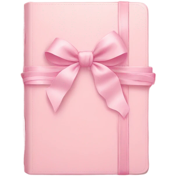pastel pink journal with bow  emoji