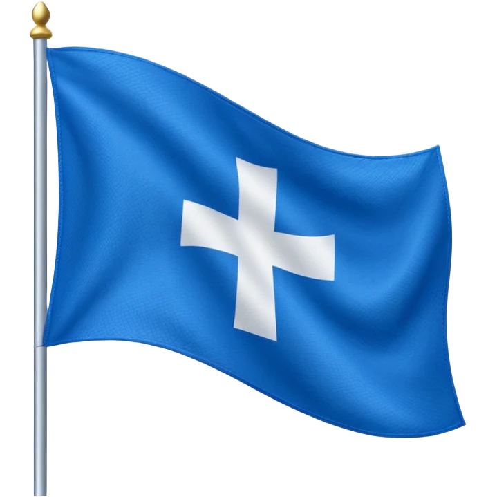 A blue flag with white Nordic cross  emoji