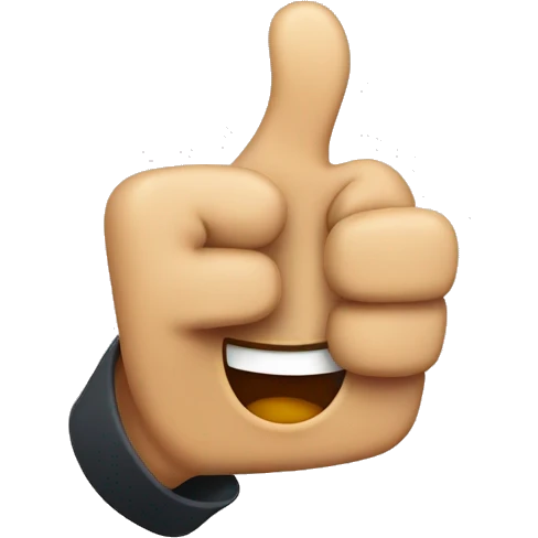 Emoji with a thumbs up emoji