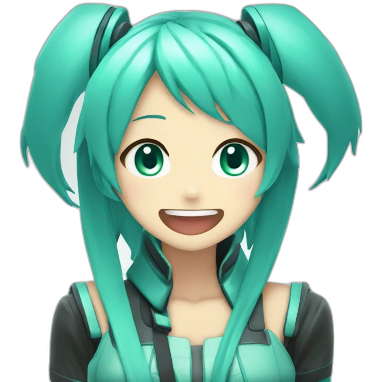 Hatsune Miku singing emoji