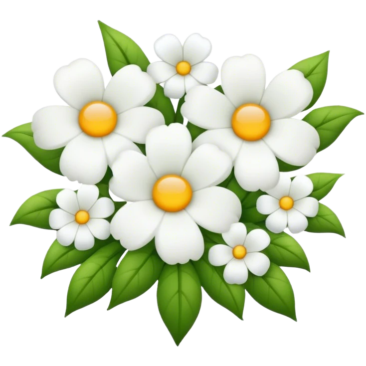 white flowers emoji