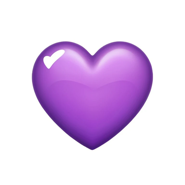 shiny purple heart emoji