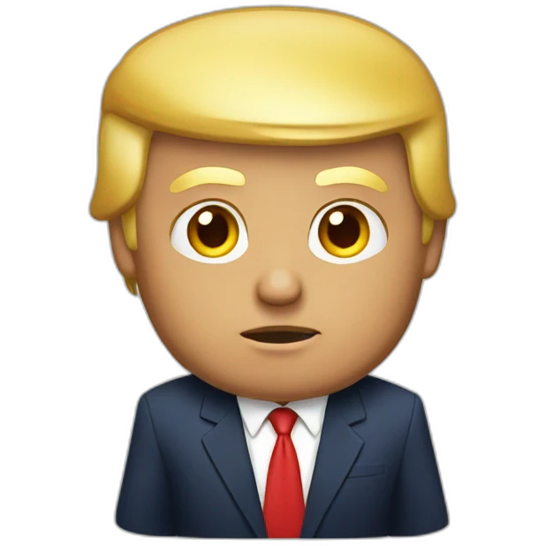 Donald trump using a shophar emoji