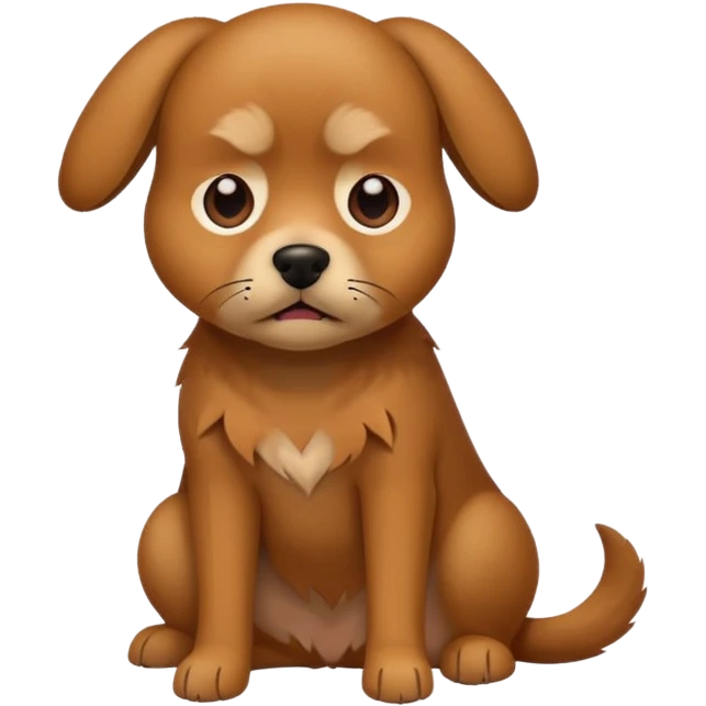 The dog is itching because of fleas emoji