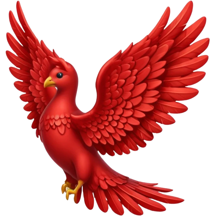 Red angel wing emoji