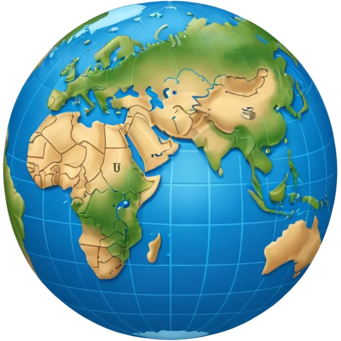 Blue globe world emoji